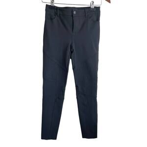 Vince Women Pants Taper Leg Zipper Button Equestrian Stretch Size 0‎ Smokey Gray
